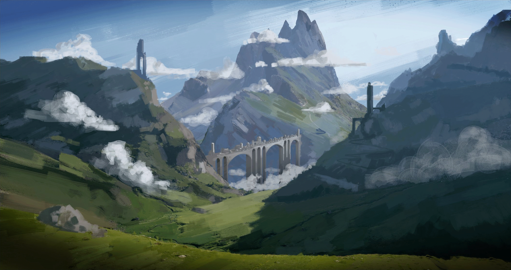 Concept Art, Mountain Valley
